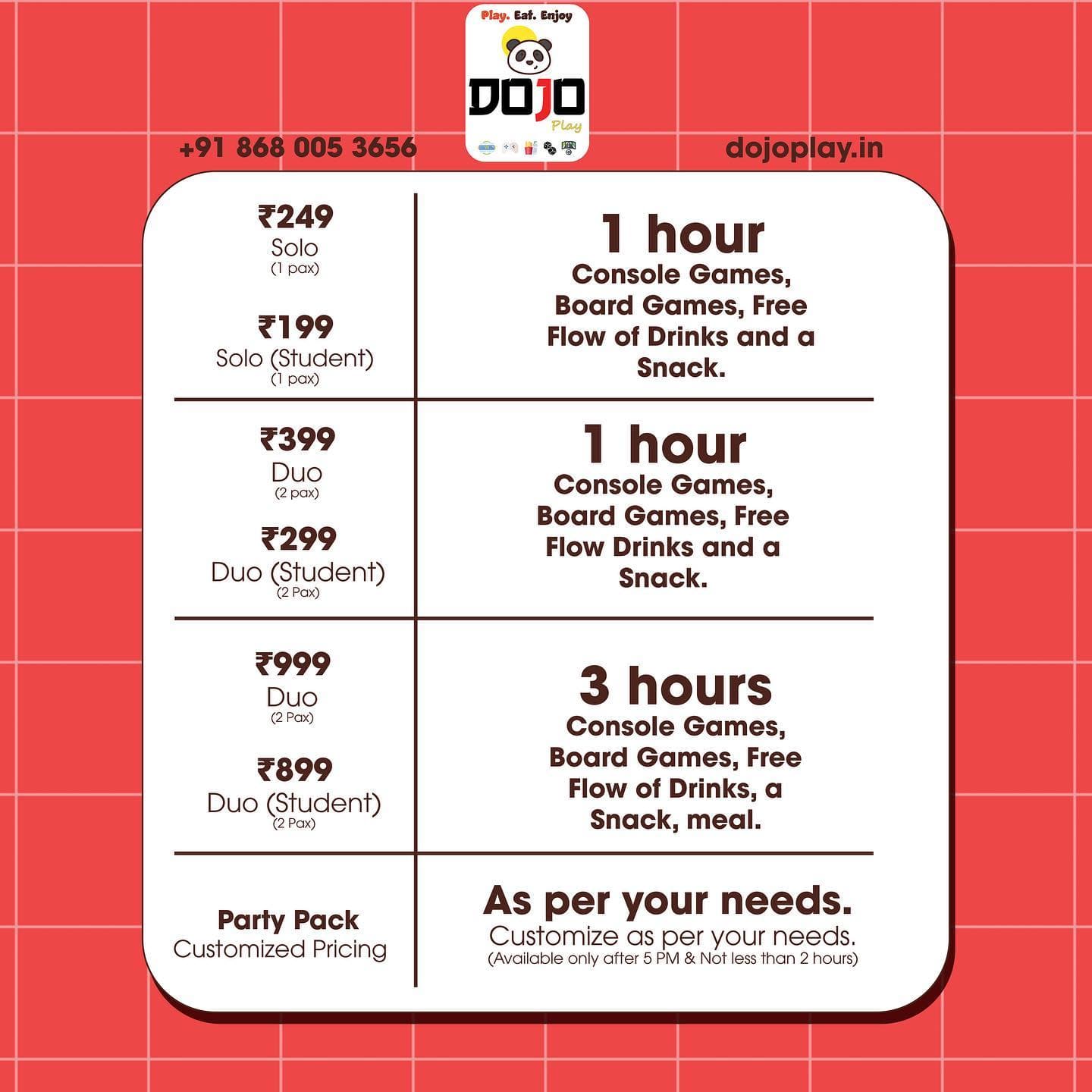 Dojo Play price list